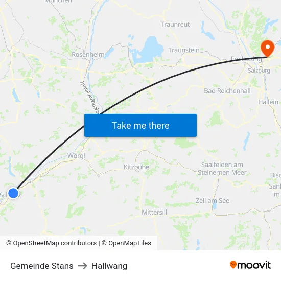 Gemeinde Stans to Hallwang map