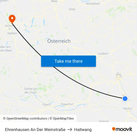 Ehrenhausen An Der Weinstraße to Hallwang map