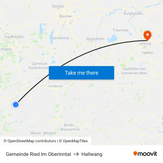 Gemeinde Ried Im Oberinntal to Hallwang map