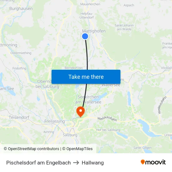 Pischelsdorf am Engelbach to Hallwang map