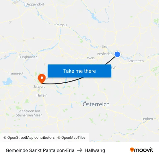 Gemeinde Sankt Pantaleon-Erla to Hallwang map