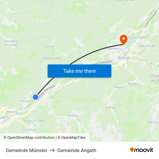 Gemeinde Münster to Gemeinde Angath map