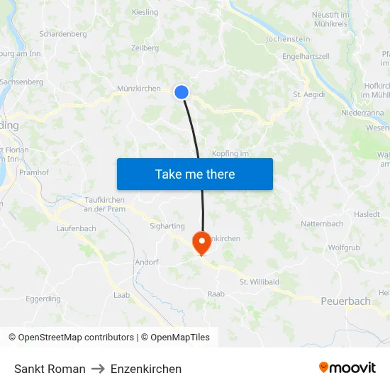 Sankt Roman to Enzenkirchen map