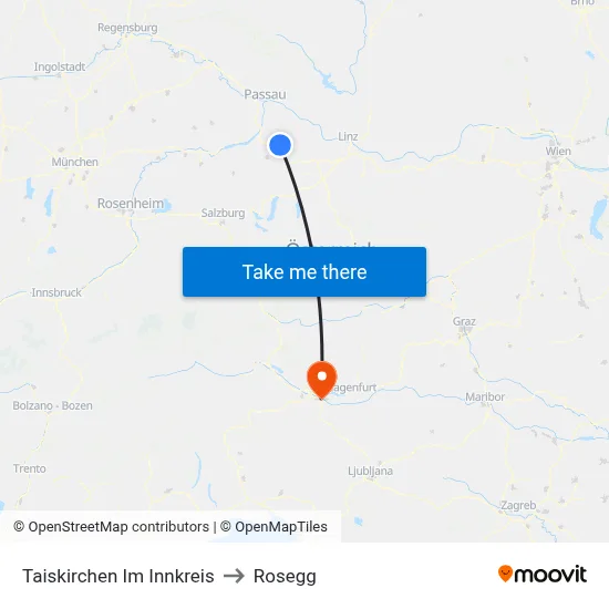 Taiskirchen Im Innkreis to Rosegg map