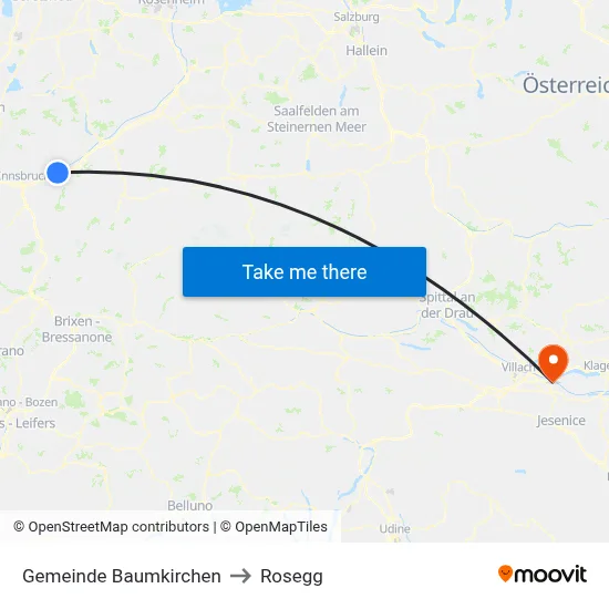 Gemeinde Baumkirchen to Rosegg map