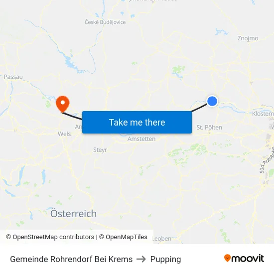 Gemeinde Rohrendorf Bei Krems to Pupping map