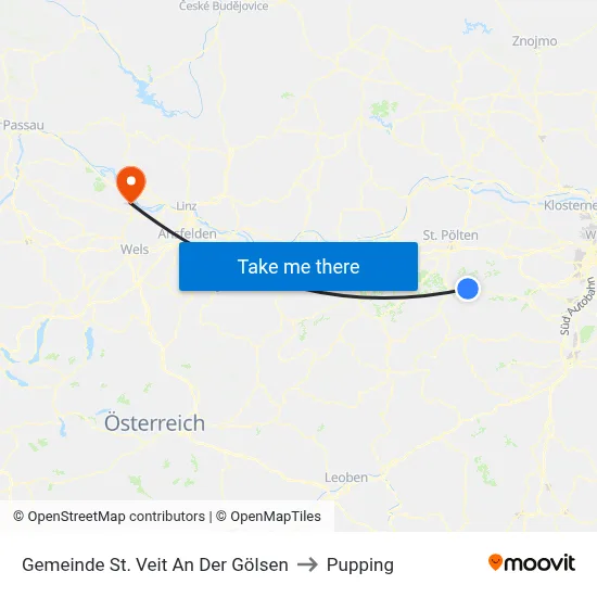 Gemeinde St. Veit An Der Gölsen to Pupping map