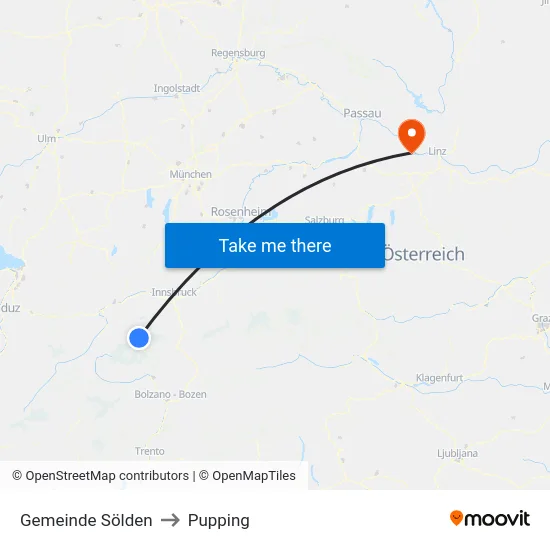Gemeinde Sölden to Pupping map