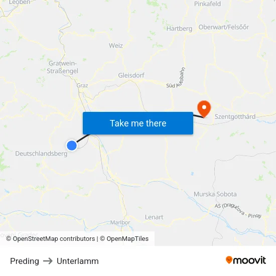 Preding to Unterlamm map
