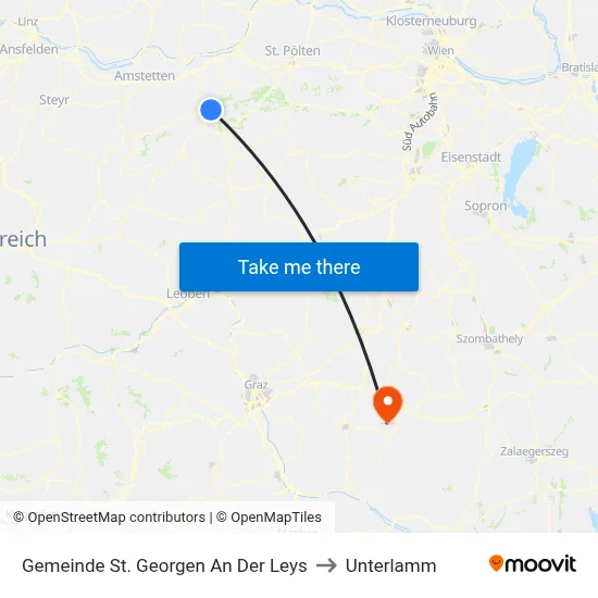 Gemeinde St. Georgen An Der Leys to Unterlamm map