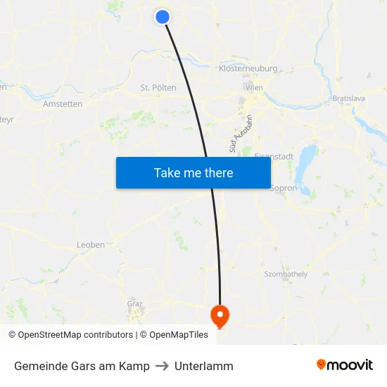 Gemeinde Gars am Kamp to Unterlamm map