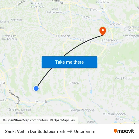 Sankt Veit In Der Südsteiermark to Unterlamm map
