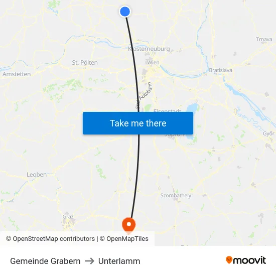 Gemeinde Grabern to Unterlamm map