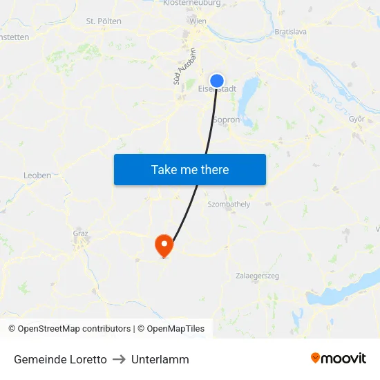 Gemeinde Loretto to Unterlamm map
