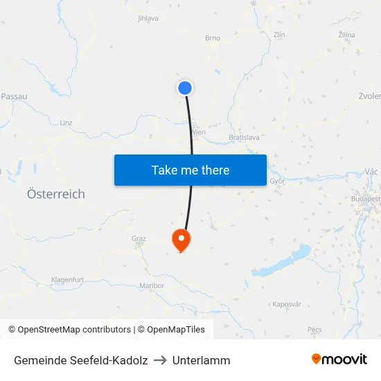 Gemeinde Seefeld-Kadolz to Unterlamm map