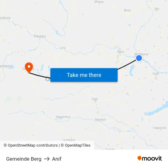 Gemeinde Berg to Anif map