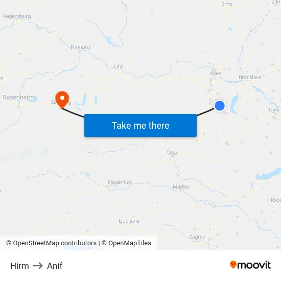 Hirm to Anif map