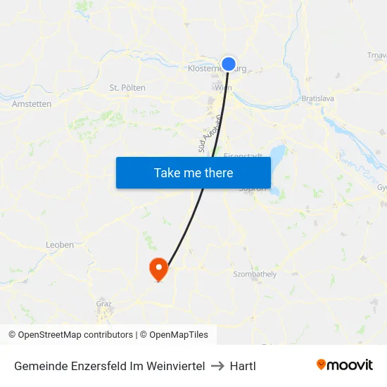 Gemeinde Enzersfeld Im Weinviertel to Hartl map