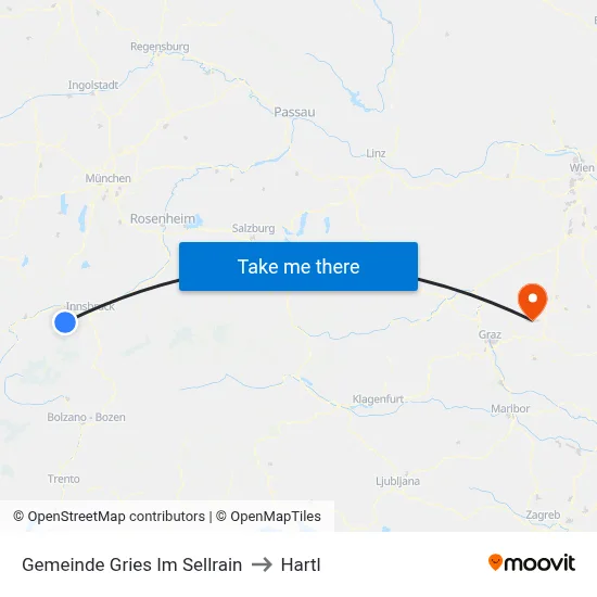 Gemeinde Gries Im Sellrain to Hartl map