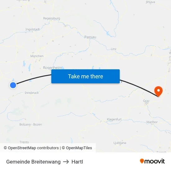 Gemeinde Breitenwang to Hartl map