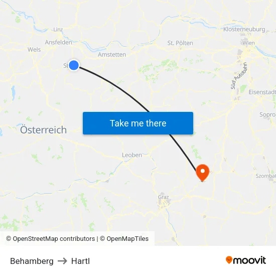 Behamberg to Hartl map