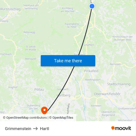 Grimmenstein to Hartl map