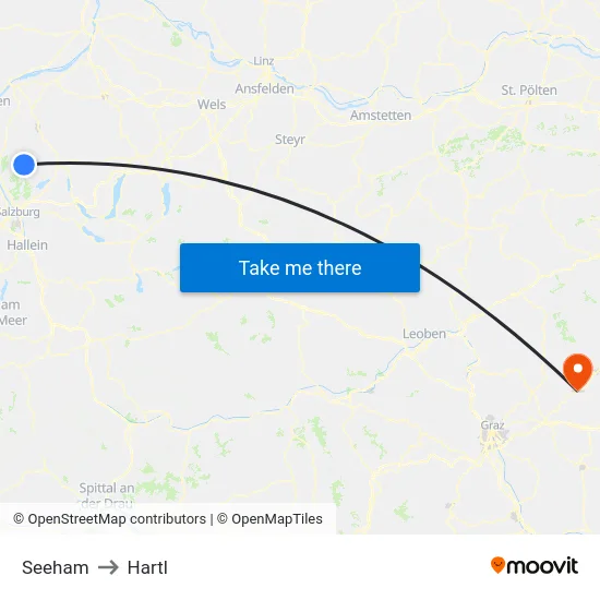 Seeham to Hartl map