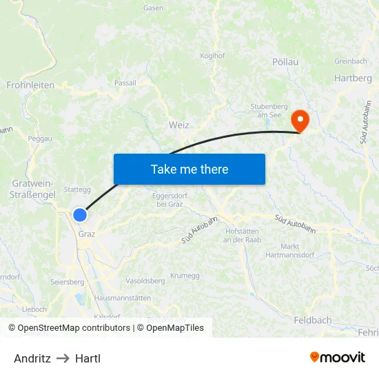 Andritz to Hartl map