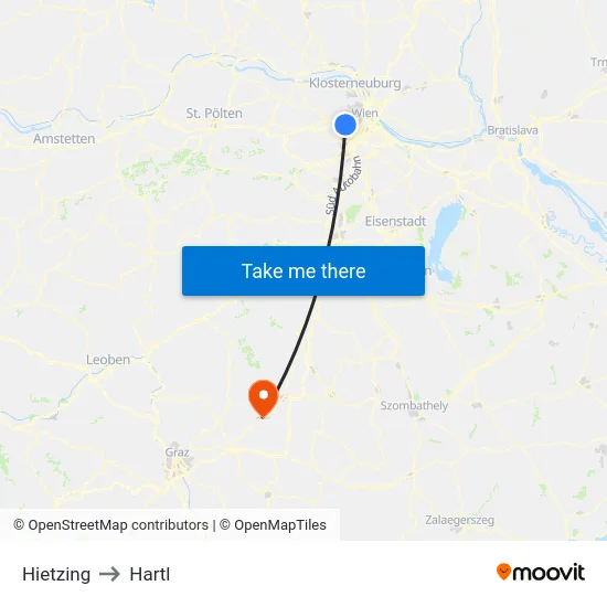 Hietzing to Hartl map