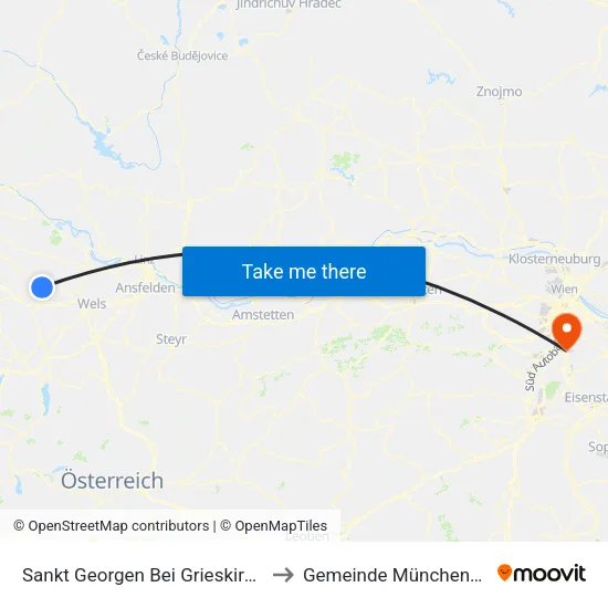 Sankt Georgen Bei Grieskirchen to Gemeinde Münchendorf map