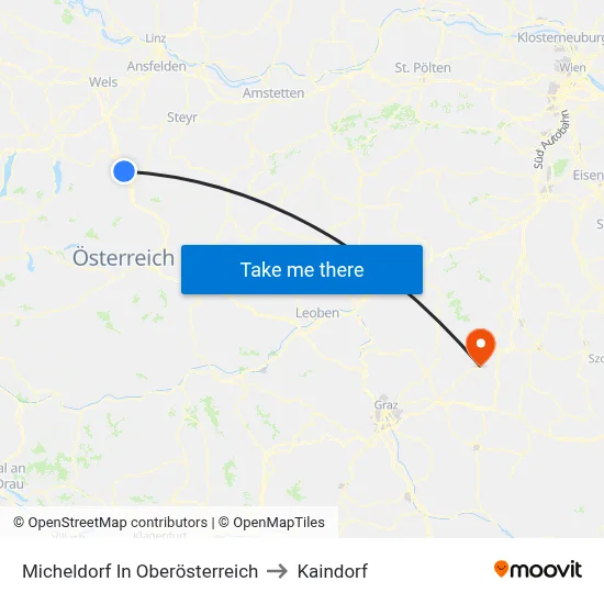 Micheldorf In Oberösterreich to Kaindorf map