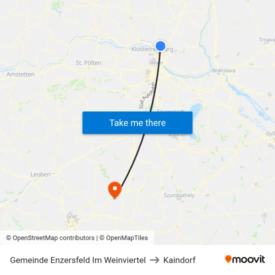 Gemeinde Enzersfeld Im Weinviertel to Kaindorf map
