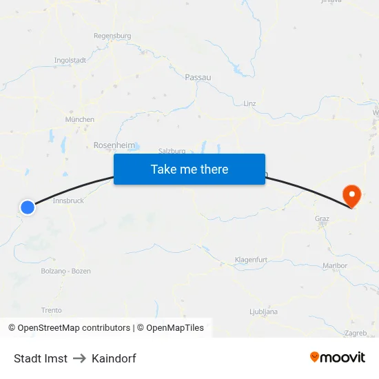 Stadt Imst to Kaindorf map