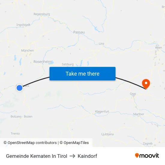 Gemeinde Kematen In Tirol to Kaindorf map