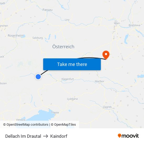 Dellach Im Drautal to Kaindorf map