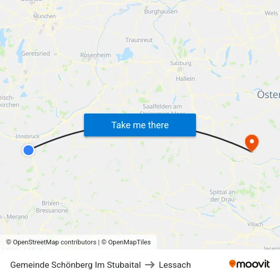 Gemeinde Schönberg Im Stubaital to Lessach map