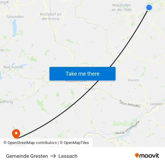 Gemeinde Gresten to Lessach map