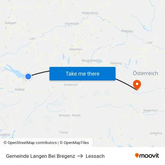 Gemeinde Langen Bei Bregenz to Lessach map