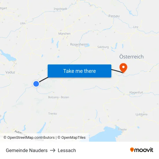 Gemeinde Nauders to Lessach map