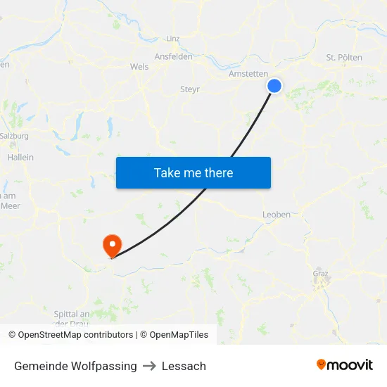 Gemeinde Wolfpassing to Lessach map