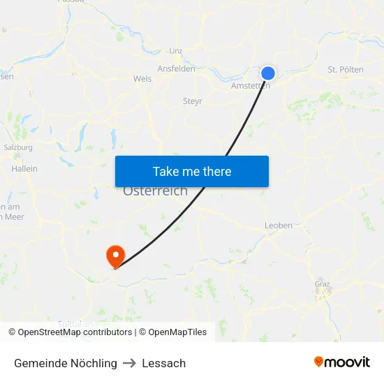 Gemeinde Nöchling to Lessach map
