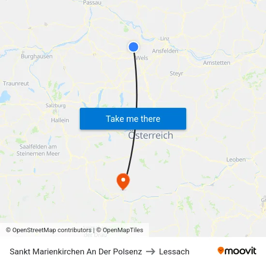 Sankt Marienkirchen An Der Polsenz to Lessach map