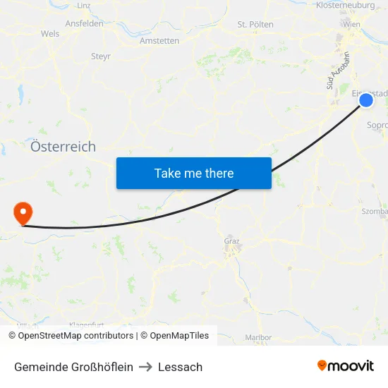 Gemeinde Großhöflein to Lessach map