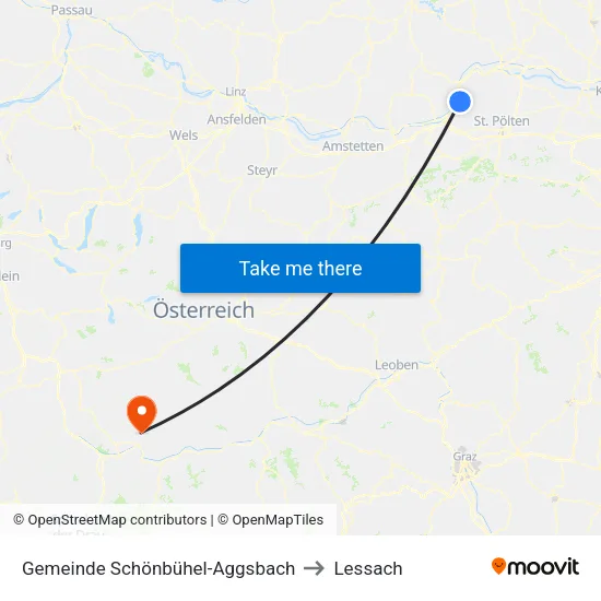 Gemeinde Schönbühel-Aggsbach to Lessach map