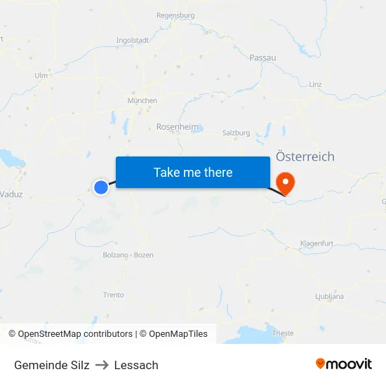 Gemeinde Silz to Lessach map