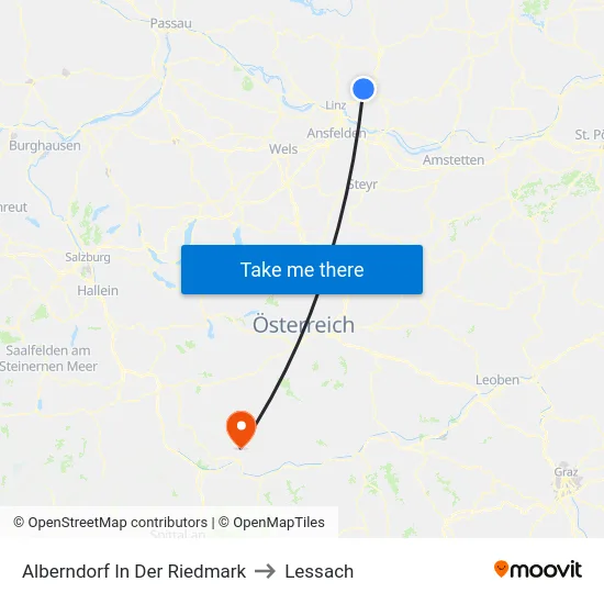 Alberndorf In Der Riedmark to Lessach map