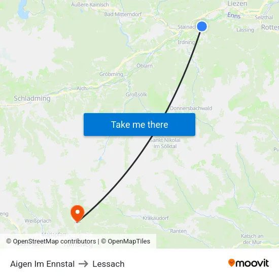 Aigen Im Ennstal to Lessach map