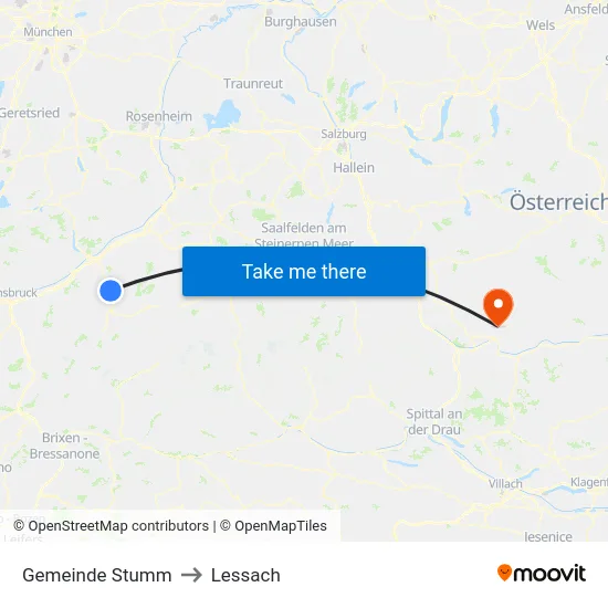 Gemeinde Stumm to Lessach map