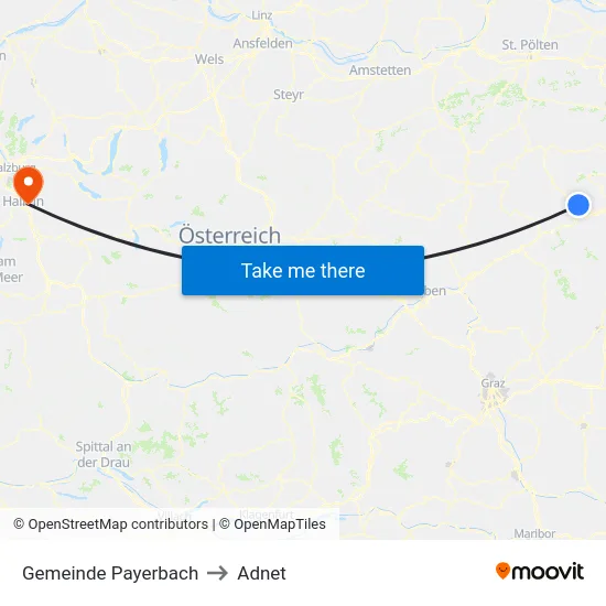 Gemeinde Payerbach to Adnet map