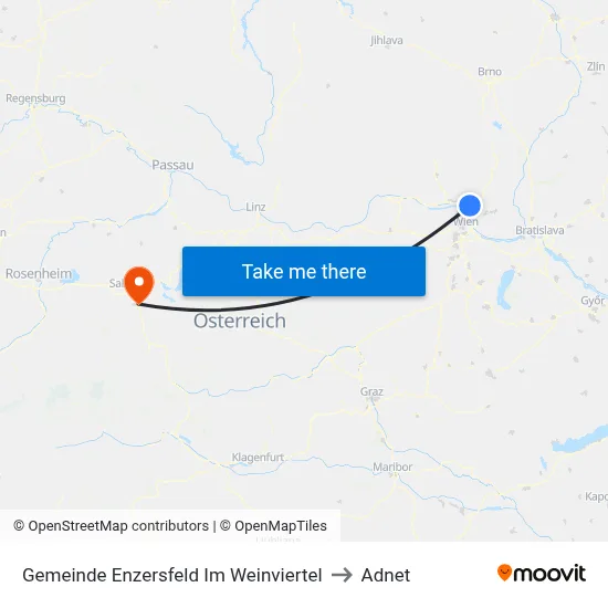 Gemeinde Enzersfeld Im Weinviertel to Adnet map